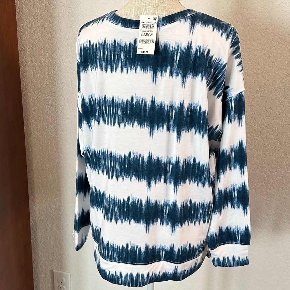STYLE & CO Stripe French Terry Sweatshirt - Picture 6 of 8